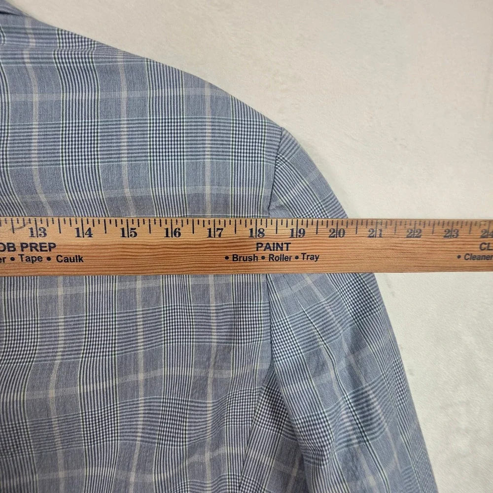 Michael Kors Blazer Men's 40R Blue Plaid Sport Coat Preppy Business Stretch